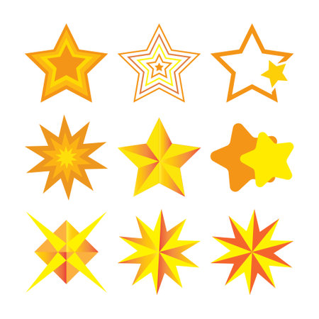 Set of star icons. Vector illustration.のイラスト素材