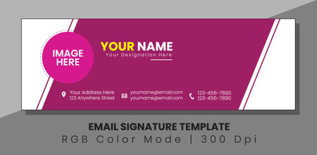 Modern Creative and Clean Business Email Signature Vector Design.のイラスト素材