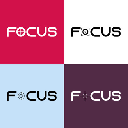 FOCUS, FOCUS, FOCUS CONCEPT logo designのイラスト素材