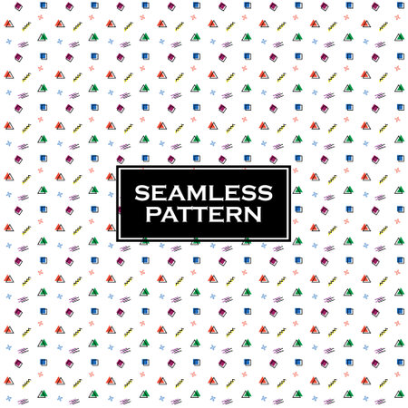 Seamless pattern with the image of the house. Vector illustrationのイラスト素材