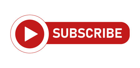 Subscribe button. Red icon with the word subscribe. Vector illustration.のイラスト素材
