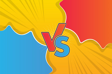 Versus design over yellow background, vector illustration. Vector illustration.のイラスト素材
