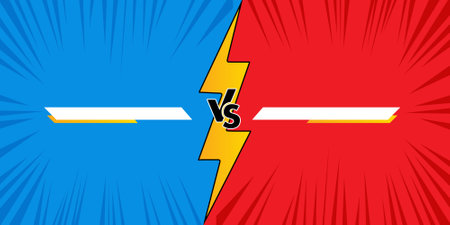 Comic versus comic book background, vector illustration. Pop art styleのイラスト素材