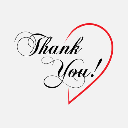 Thank you hand lettering for greeting card, poster, banner.のイラスト素材