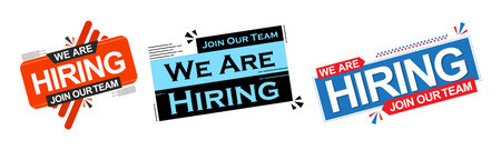 Hiring and Hiring, Hiring, Hiring, Hiring Labelのイラスト素材