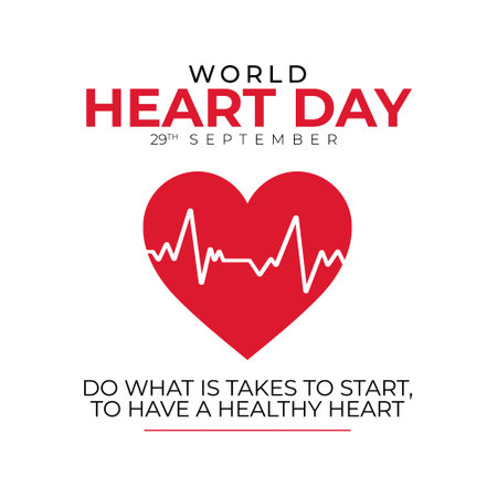 World Heart Day vector design template. World Heart Day vector illustration.のイラスト素材
