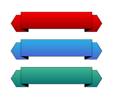 Abstract Vector Ribbon Colorful Icon Design Templateのイラスト素材