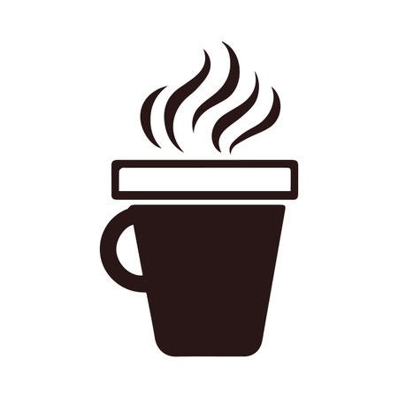 Abstract Vector Coffee Cup Icon Design Templateのイラスト素材