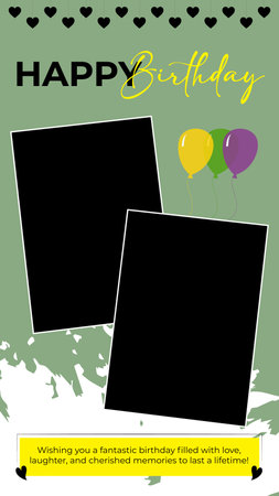 birthday card template with space for your text. vector illustration.のイラスト素材
