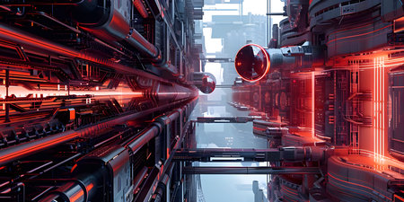 Sci-fi futuristic architecture style building structure background - Ai Generatedの素材