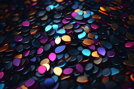 Poker chips on a black background - Ai Generatedの素材