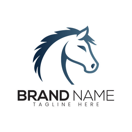 Abstract Vector Horse Icon or  Logo Design Templateのイラスト素材
