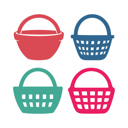 Abstract Vector Fruit or Kitchen Basket Icon Design Templateのイラスト素材