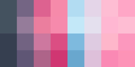 Abstract pastel color block pattern with shades of pink blue and purple in a grid layoutのイラスト素材
