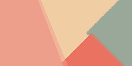 Abstract pastel color blocks overlapping each other creating a geometric design background art pieceのイラスト素材