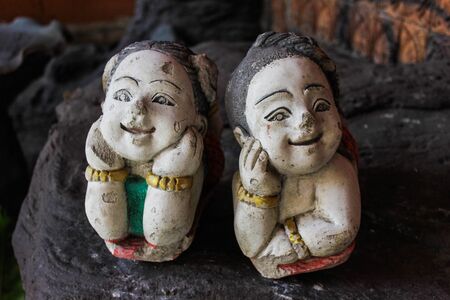 Girl statue thai style smileの写真素材