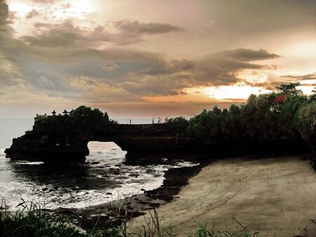 Tanah Lot, Beautiful Beach from Bali Indonesiaの写真素材