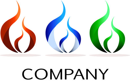 fire icon set for you designのイラスト素材