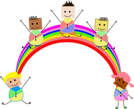 happy kidsのイラスト素材