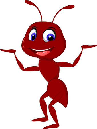 cute ant cartoonのイラスト素材