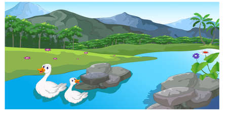 Cartoon duckのイラスト素材