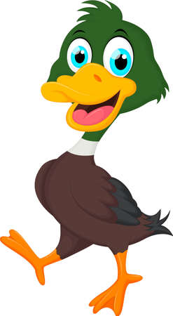 Cute baby duck cartoonのイラスト素材