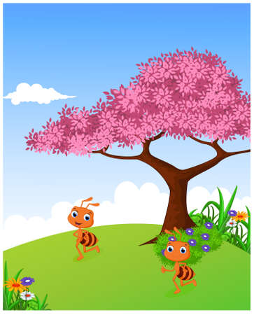 ant cartoonのイラスト素材