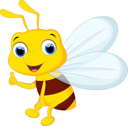 Cute bee cartoon for you designのイラスト素材