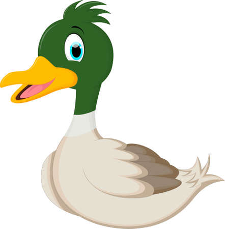 Illustration pour Cute duck cartoon - image libre de droit