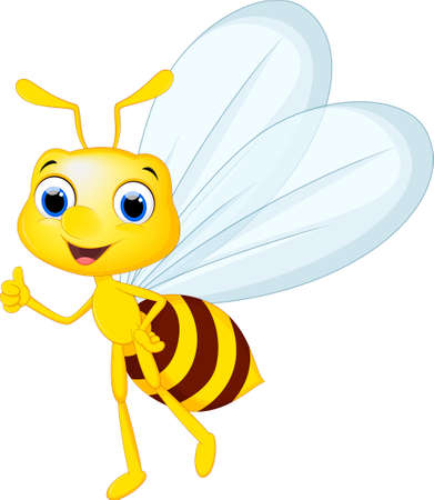 funny bee Cartoonのイラスト素材