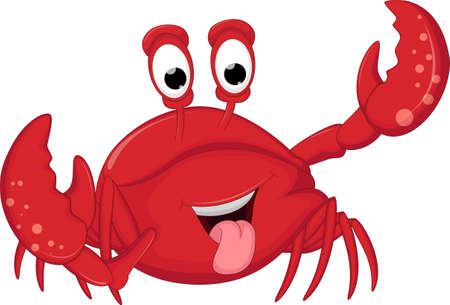 Happy cute cartoon crab for you designのイラスト素材