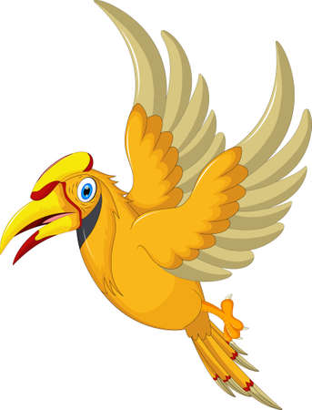 Cartoon parrots bird and parrot wild animal bird. Tropical parrot feather zoo birds tropical fauna macaw flying ara. Various cartoon exotic bird with parrots illustration vectorのイラスト素材