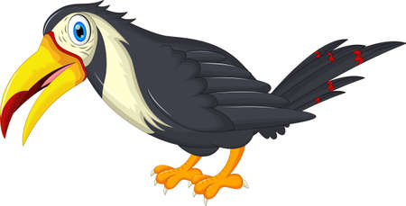 Cartoon parrots bird and parrot wild animal bird. Tropical parrot feather zoo birds tropical fauna macaw flying ara. Various cartoon exotic bird with parrots illustration vectorのイラスト素材