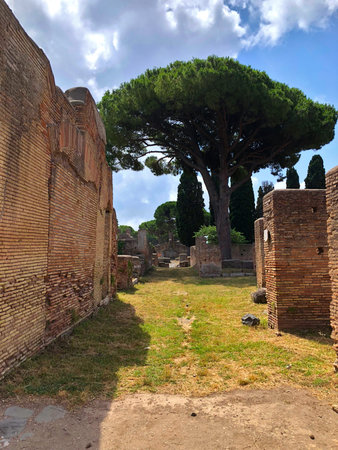 The Ruins of Ostia Antica, Italyの写真素材