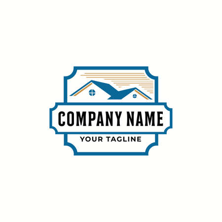 logo template for company building agency, developer, real estate, mortage, construction, product and service industry. ready for print and digitalの写真素材