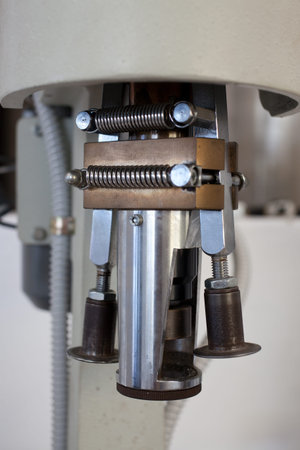 Close up of an industrial bottler in a modern crusher