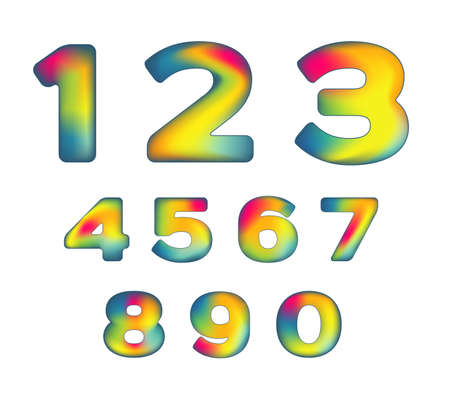 mesh numbersのイラスト素材
