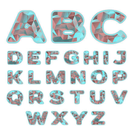 neon prism alphabetのイラスト素材