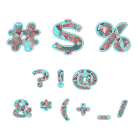 neon prism symbolsのイラスト素材