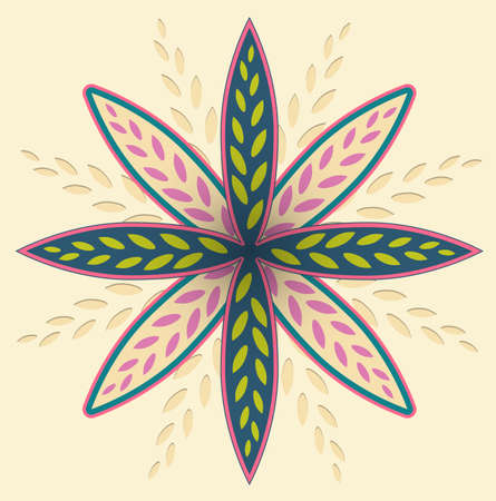 dotted flowerのイラスト素材