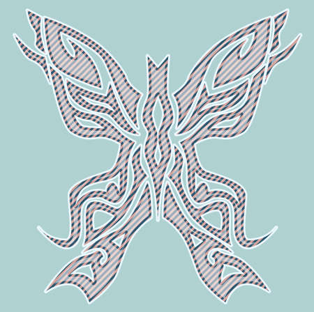 striped butterflyのイラスト素材