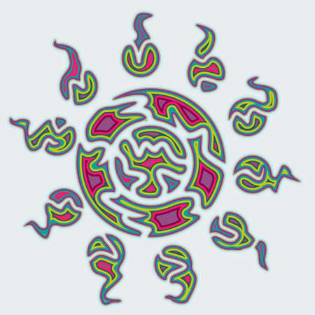 abstract sunのイラスト素材