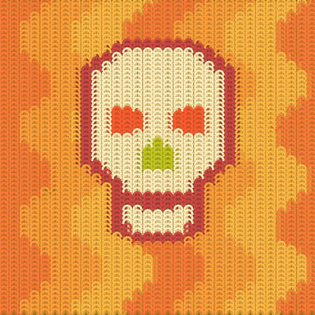 knitting pattern scullのイラスト素材