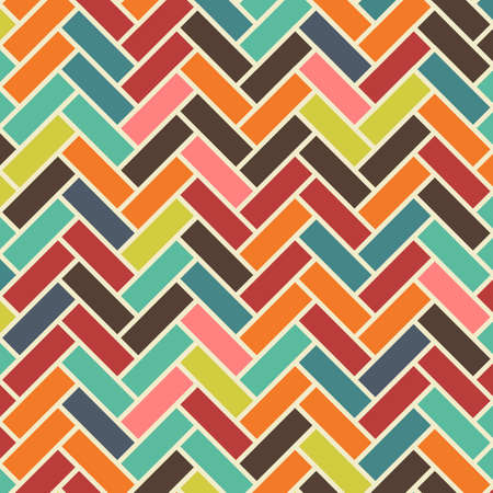 Abstract background with parquet shapes in retro colorsのイラスト素材