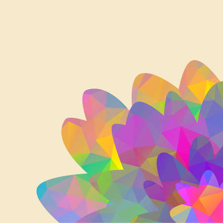 Abstract colorful flower with triangle patternのイラスト素材