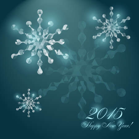 Background with abstract sparkling snowflakesのイラスト素材