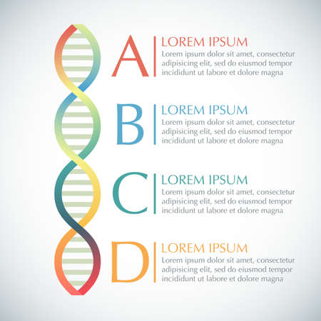 Infographics design template with DNAのイラスト素材
