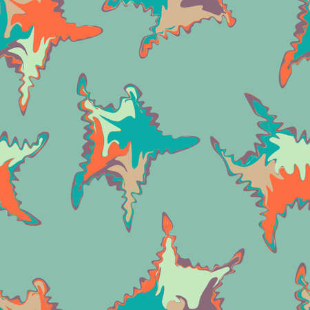 Seamless colorful background with abstract starsのイラスト素材