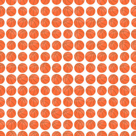 Seamless colorful background made of balls for basketball in flat designのイラスト素材