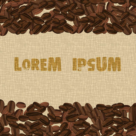 Colorful background made of coffee beans with place for textのイラスト素材